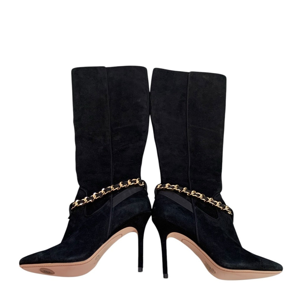 Karl Lagerfeld Black Heeled Boots with Stiletto Heel NWOT